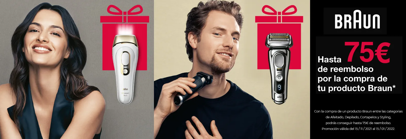 Llévate hasta 75€ de reembolso por la compra de tu producto Braun