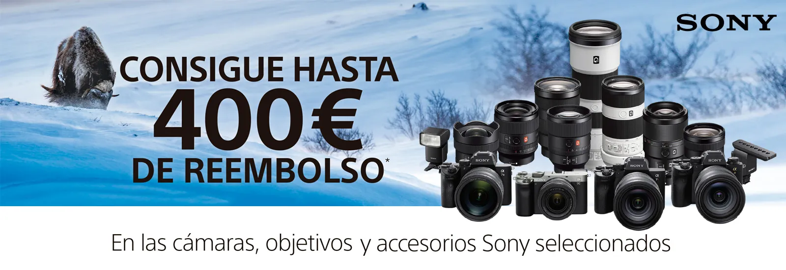 Hasta 400€ de Reembolso en accesorios SONY