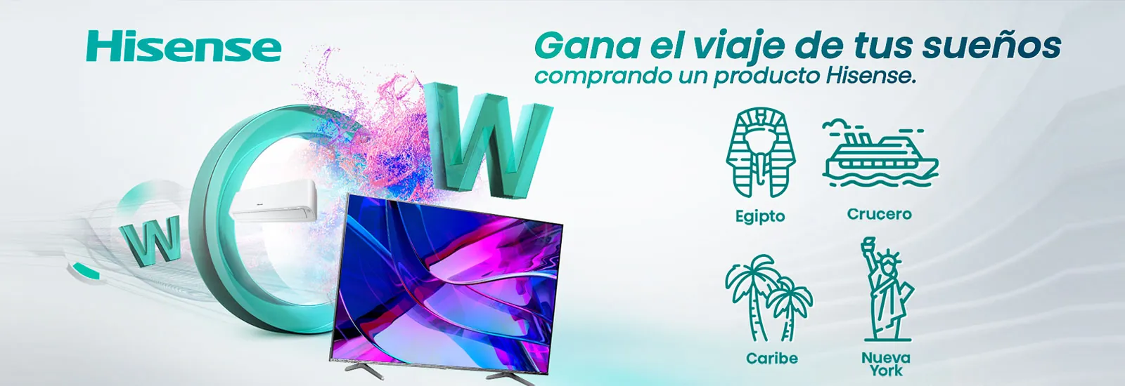 Gana el viaje de tus sueños comprando un producto Hisense