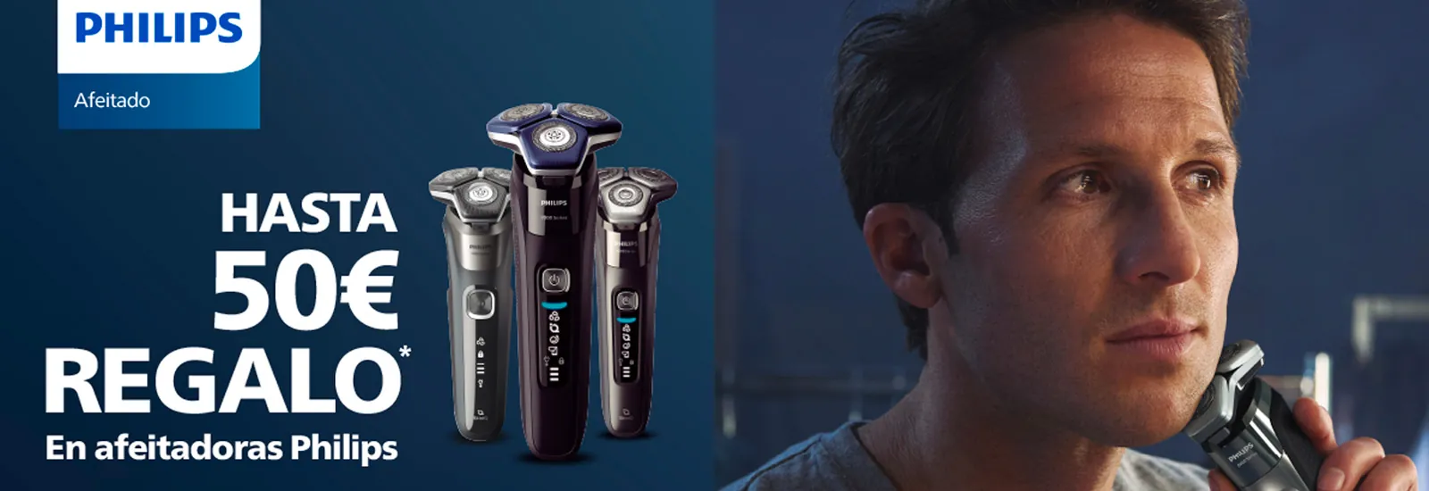 Promoción Cashback. Hasta 50€ de REGALO en Afeitadoras Philips